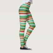 Alles in allem bedruckt Streifen Weihnachtsfeierta Leggings (Rechts)