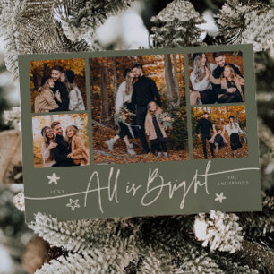 Alles in allem eine helle Sage Green Multi Foto Fe Feiertagskarte