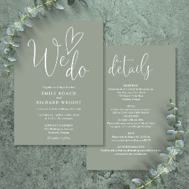 Alles in allem machen wir eine grüne Hochzeit im H Einladung