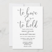 Alles in allem muss und muss Schwarz-weiß Hochzeit Einladung (Vorderseite)