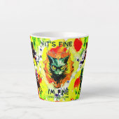 Alles in allem schöne grüne, rot gesprenkelte Tass Milchtasse (Vorderseite)