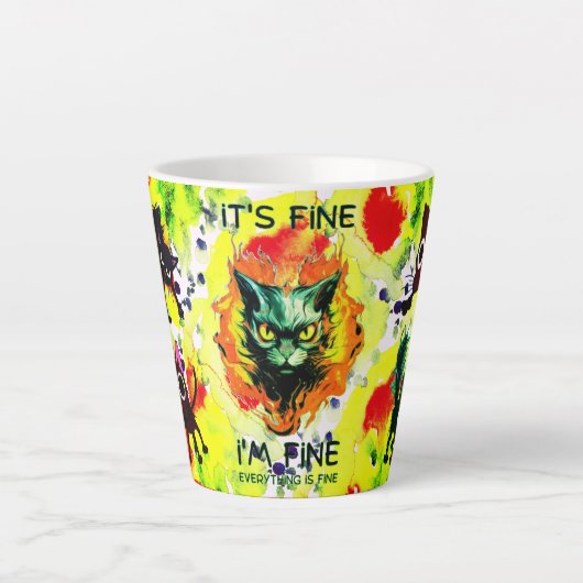 Alles in allem schöne grüne, rot gesprenkelte Tass Milchtasse (Vorderseite)