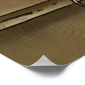 Alles in Allem Schwarze Kontur Kunst Poster (Ecke)