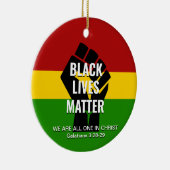 ALLES IN CHRIST | SCHWARZE LEBENSMITTEL KERAMIK ORNAMENT (Rechts)