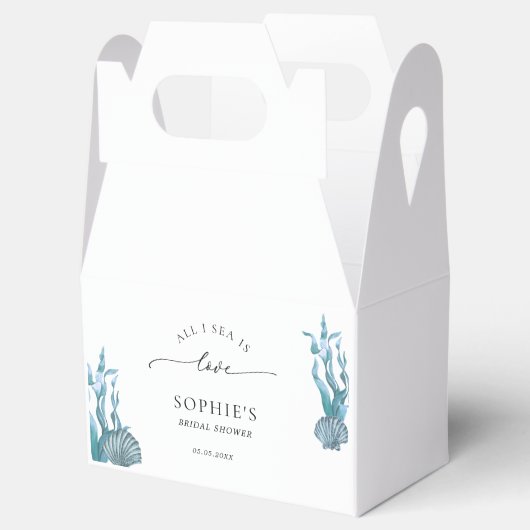 Alles in der See ist Liebe Nautical Coastal Brautp Geschenkschachtel (Geöffnet)