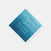 Alles in der See ist Liebe Ocean Beach Brautparty Serviette (Ecke)