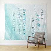 Alles in der See ist Liebe Ozean Brautparty Hinter Wandteppich (Beispiel (Horizontal))