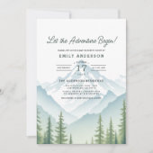 Alles in einem Abenteuer beginnt Woodland Baby Dus Einladung (Vorderseite)