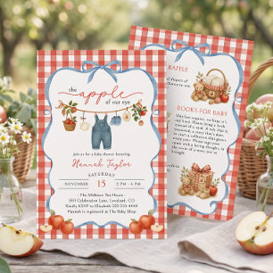 Alles in Einem Apple of Our Eye Jungen-Baby-Party Einladung