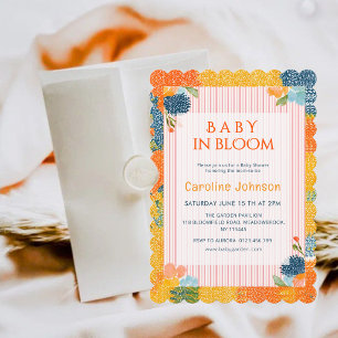 Alles in Einem Baby in Bloom Garten Baby Shower Einladung