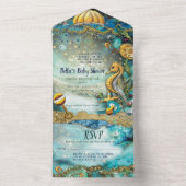 ALLES IN EINEM BABY SHOWING-Design All In One Einladung (Innen Boden)