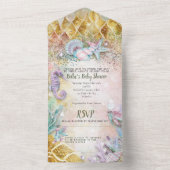 ALLES IN EINEM BABY SHOWING-Design All In One Einladung (Innen Boden)