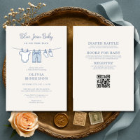 Alles in Einem Blauem Jeans Baby Baby Shower