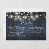 Alles in einem blauen Foto Einladung (Rückseite)