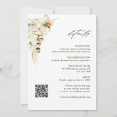 Alles in einem Boho Pampas Grass Orchid Blumenhoch Einladung (Rückseite)