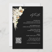 Alles in einem Boho Pampas Grass Orchid Hochzeit S Einladung (Rückseite)