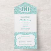 Alles in einem eleganten 80. Geburtstag Einladung (Innen Boden)