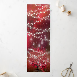 Alles in einem eleganten Rot-Rot-Rosa-Heart-Leaf-H Dreifach Gefaltete Einladung