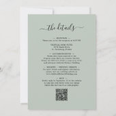 Alles in einem Eukalyptus Gold-Metallic-Sage Einladung (Rückseite)