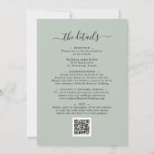 Alles in einem Eukalyptus Gold-Metallic-Sage Einladung (Rückseite)