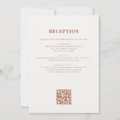 Alles in einem Fall floraler Herbsthochzeitungs-QR Einladung (Rückseite)