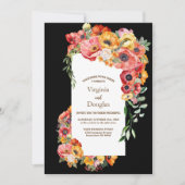 Alles in einem farbenfrohen Pfefferkuchen Schwarze Einladung (Vorderseite)