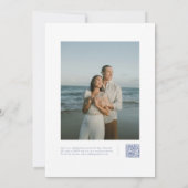 Alles in einem Foto QR Code Dusty Blue Wedding Einladung (Rückseite)