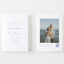 Alles in einem Foto QR Code Dusty Blue Wedding