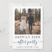 Alles in einem Foto QR Code Hochzeitsempfang Einladung (Vorderseite)