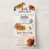 Alles in einem Geburtstag Einladung Blumenwasser F (Innen Boden)