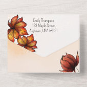 Alles in einem Geburtstag Einladung Blumenwasser F (Rückseite)