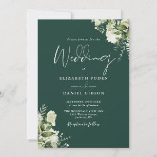Alles in Einem Grün Foto Smaragdgrüne Hochzeit Einladung