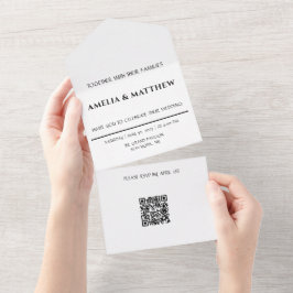 Alles-in-Einem Hochzeits-Einladungs-QR-Code All In One Einladung