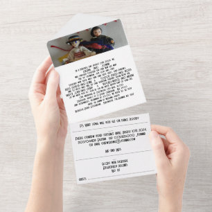 Alles in Einem Hochzeitseinladung All In One Einladung