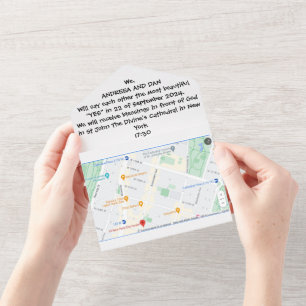 Alles-in-einem-Hochzeitseinladung All In One Einladung