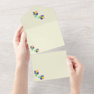 Alles in Einem Hochzeitseinladung Tulpen All In One Einladung