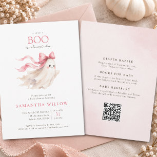 Alles in Einem Kleinen Boo Rosa Schleife Baby Mädc Einladung