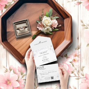 Alles in Einem Minimalistische Einladung mit RSVP 