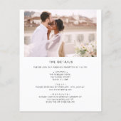 Alles in einem Minimalistischen Foto White Wedding (Rückseite)