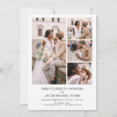 Alles in einem Minimalistischen Foto White Wedding Einladung (Vorderseite)