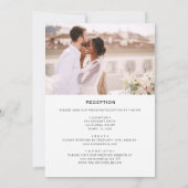 Alles in einem Minimalistischen Foto White Wedding Einladung (Rückseite)