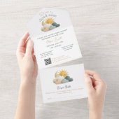 Alles-in-Einem QR-Code Cloud Baby Shower Einladung (Abreißtisch)