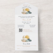 Alles-in-Einem QR-Code Cloud Baby Shower Einladung (Innen)