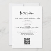 Alles in einem QR-Code die Hochzeit von Minimalist Einladung (Rückseite)