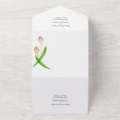 Alles in einem rosa Frühling Wasserfarbe Tulip Ein All In One Einladung (Außenbereich)