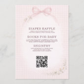 Alles in Einem Rosa Gingham-Baby-Party Einladung (Rückseite)