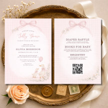 Alles in Einem Rosa Gingham-Baby-Party