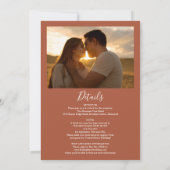 Alles in einem rustikalen Herbst-Foto-Hochzeit Einladung (Rückseite)