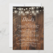 Alles in einem rustikalen Stallenholz-Lichter Hoch Einladung (Rückseite)
