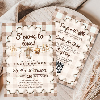 Alles in Einem: S'more To Love Baby Shower Einladung